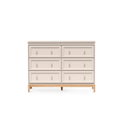 Commode Serena 136x100 à 6 tiroirs dans un style modern classic - vue de face