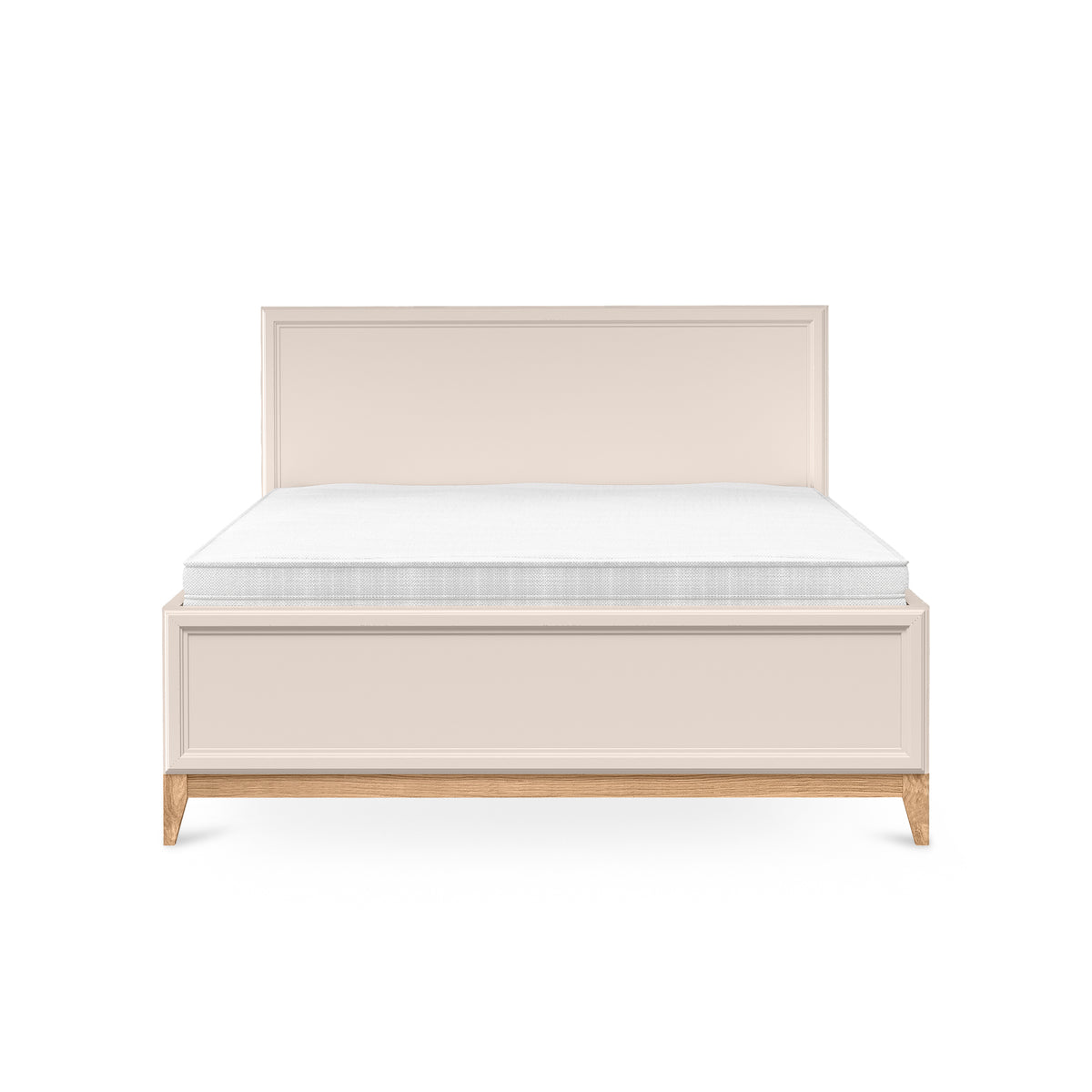 Serena Ottoman Bed with Storage and Decorative Headboard, Modern Classic Style – front view