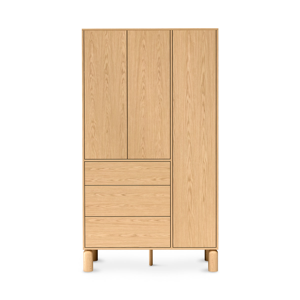 Fjord Spacious Wardrobe 110x197, Scandinavian Style – front view