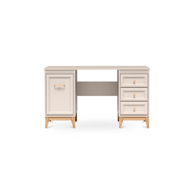 Serena Desk 138x78 with 3 Drawers, Modern Classic Style – front view