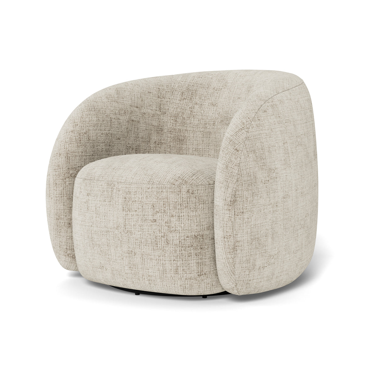 Setum Swivel Armchair with Soft Seat, Modern Style – angled view | Pillovely