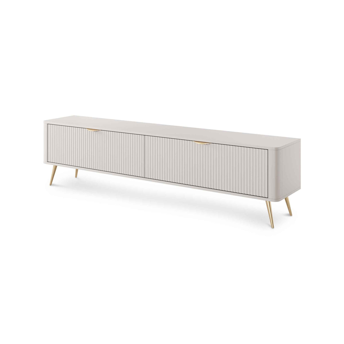 Laanti TV Unit / TV Stand 200x51, Modern Style – angled view | Pillovely