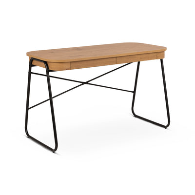 Astel Desk 120x60 with 2 Drawers, Modern Style – angled view | Pillovely