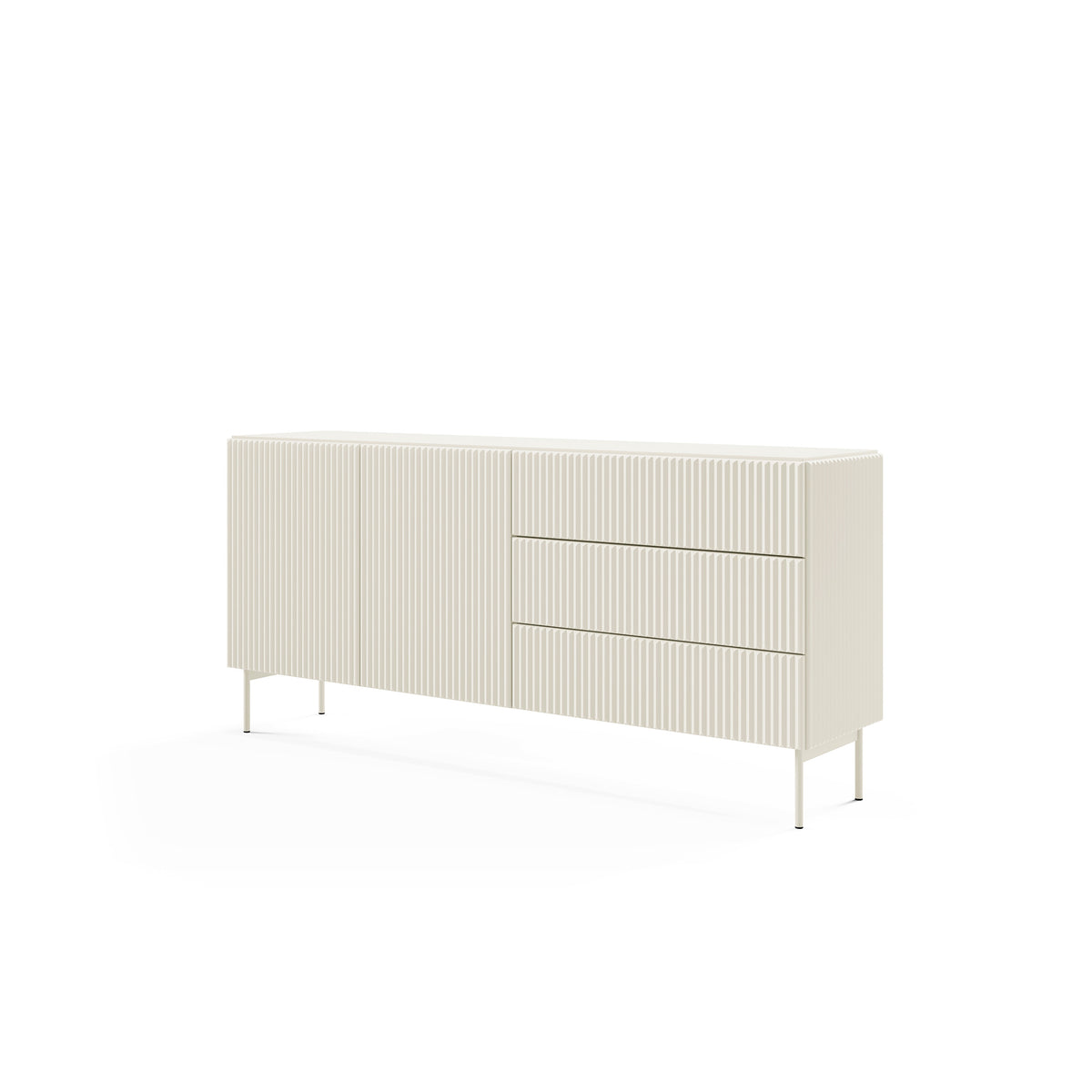 MuzZI Sideboard with Doors and Drawers 177x81, Modern Style – angled view | Pillovely