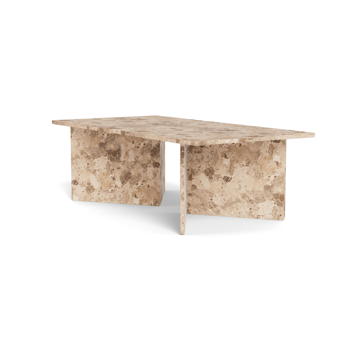 Plaris Coffee Table 140x42 cm, Elegant Style – Beige Marble