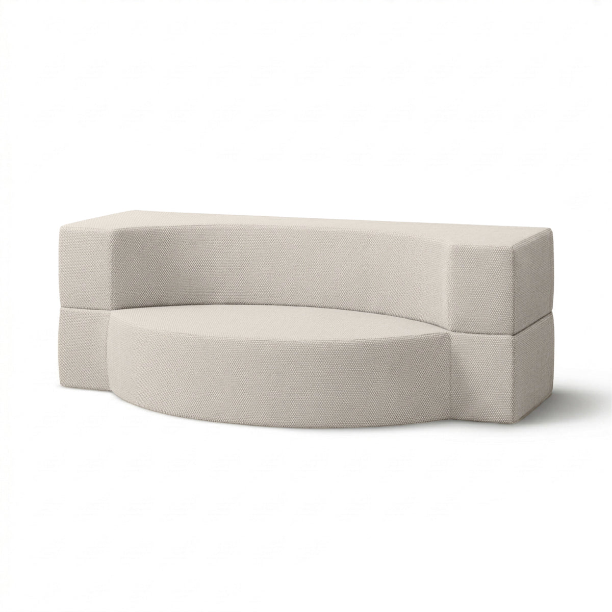 Lunaria Outdoor Foam Sofa 200x100x70 cm in Japandi Style in Harris Outdoor Fabric – angled view