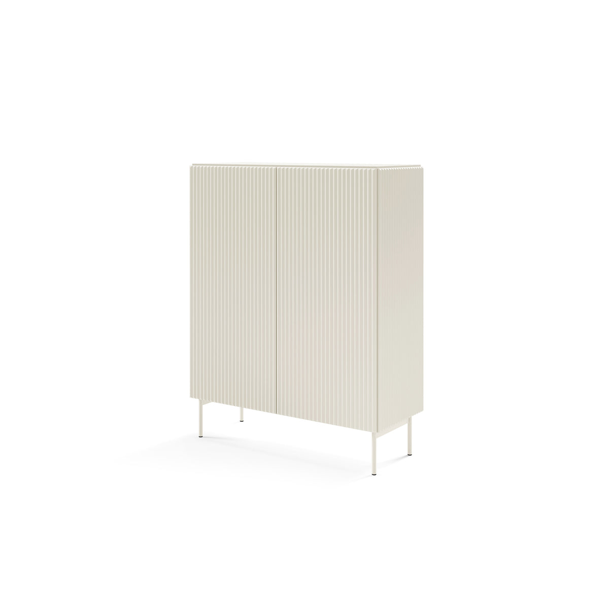 MuzZI Tall Sideboard with Doors 99x123, Modern Style – angled view | Pillovely