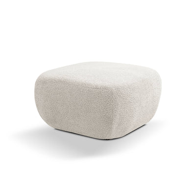 Olemo Pouffe in Organic Modern Style 75×39 cm, Abriamo Fabric – angled view | Pillovely