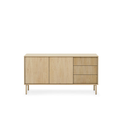 Viola 2-door Sideboard 154x80 with 3 Drawers, Japandi Style – front view
