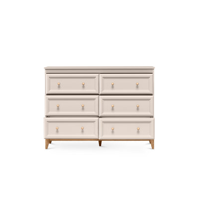 Commode Serena 136x100 avec 6 tiroirs, dans un style modern classic - avec façades ouvertes