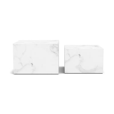 Quadrato Set of Two Coffee Tables, Modern Organic Style – front view