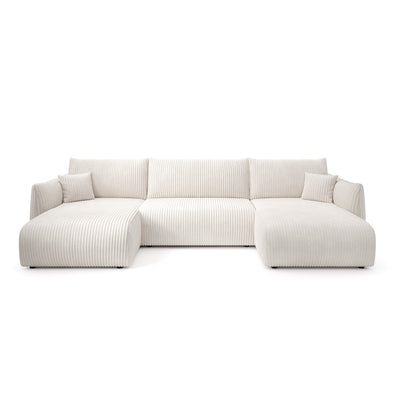 Alloro U Shaped Corner Sofa Bed with Storage, Sleeping Area 145x302 – front view