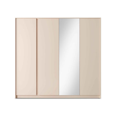Dust 4-door Wardrobe 223x210 cm, Minimalist Style – front view