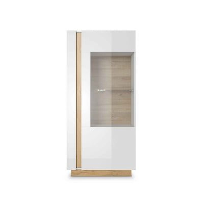 Armelia Glass Display Cabinet 72x154 cm, Modern Style – front view