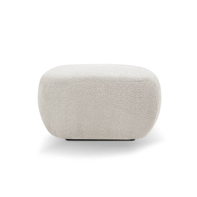 Olemo Pouffe in Organic Modern Style 75×39 cm, Abriamo Fabric – front view