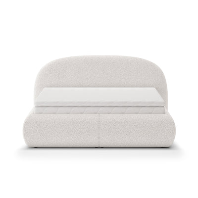 Glori Upholstered Ottoman Bed 140/160/180x200 with Storage, Modern Style – front view