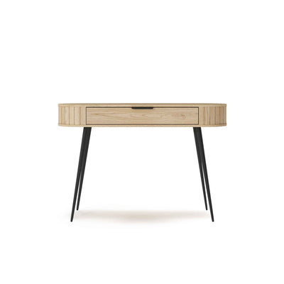 Llovia Dressing Table with Drawer 120x80 cm, Japandi Style – front view