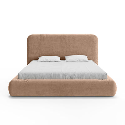 Paries Upholstered Ottoman Bed with Storage, Modern Organic Style – front view