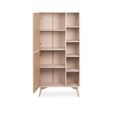 Mandala Bookcase 80x160 with Shelves and Cabinets, Japandi Style – photo 5