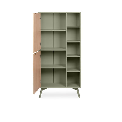 Mandala Bookcase 80x160 with Shelves and Cabinets, Japandi Style – photo 16