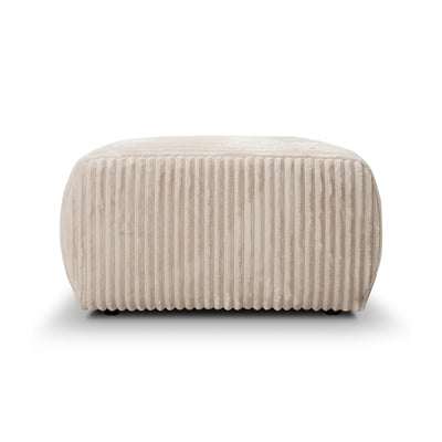Alloro Upholstered Pouffe 82x41, Vintage Style – side view