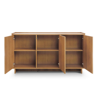 Kiyro Sideboard with Shelves 147x82, Japandi Style – front view