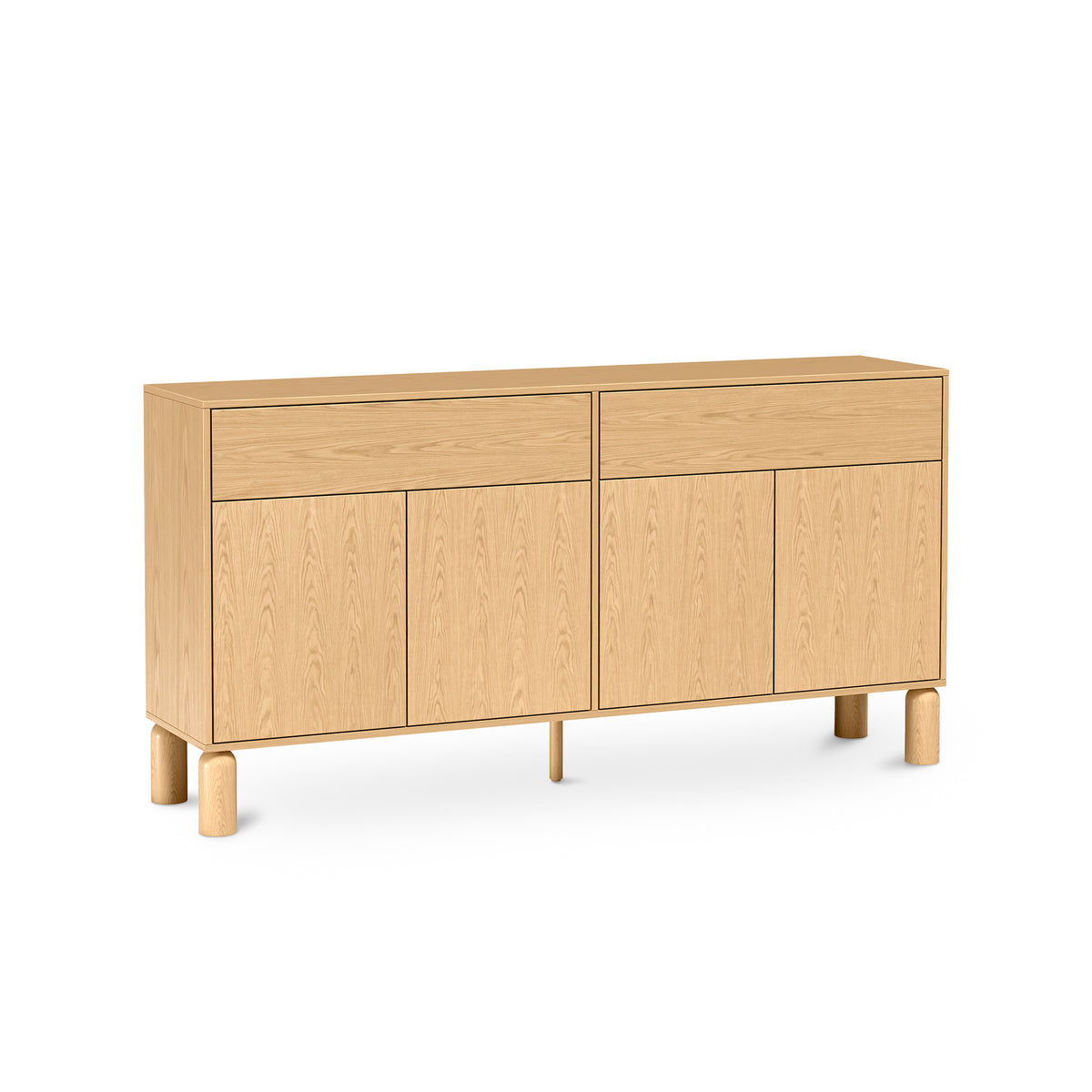 Fjord 4-door Sideboard 180x92, Scandinavian Style – angled view | Pillovely
