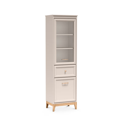 Serena Display Cabinet 55x193 with Glass Front, Modern Classic Style – angled view | Pillovely