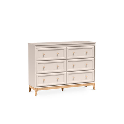 Commode Serena 136x100 à 6 tiroirs dans le style modern classic - vue en perspective | Pillovely