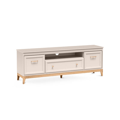 Serena TV Unit 179x62 with Fluted Fronts, Modern Classic Style – angled view