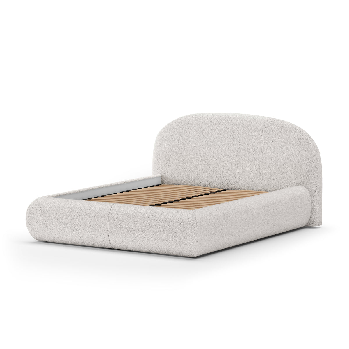 Glori Upholstered Ottoman Bed 140/160/180x200 with Storage, Modern Style – angled view
