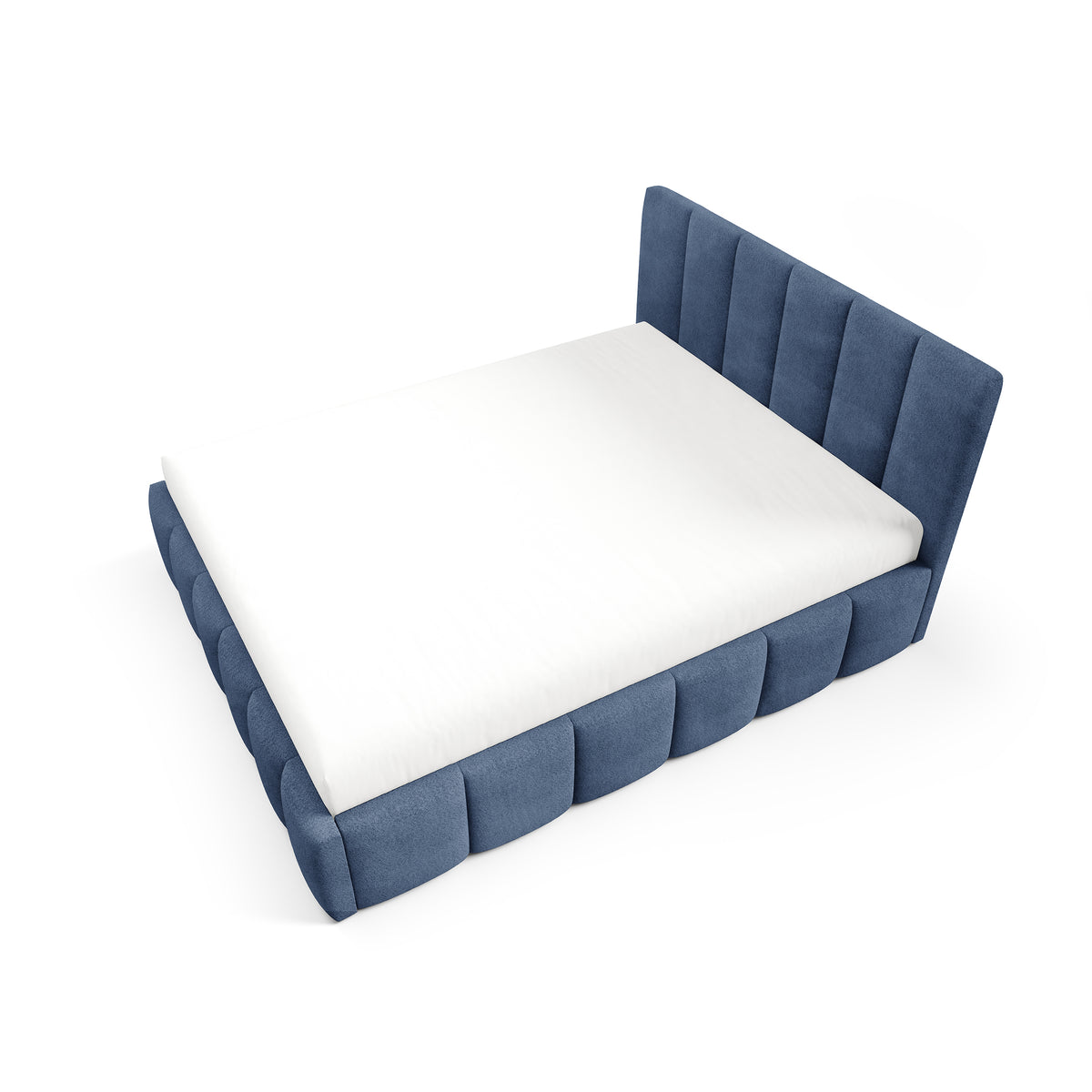 Nerom Quilted Upholstered Ottoman Bed with Storage, Various Sizes in Elegant Style, Coral Fabric – photo 4
