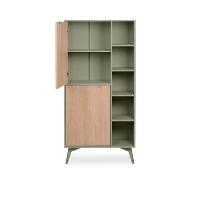 Mandala Bookcase 80x160 with Shelves and Cabinets, Japandi Style – photo 17