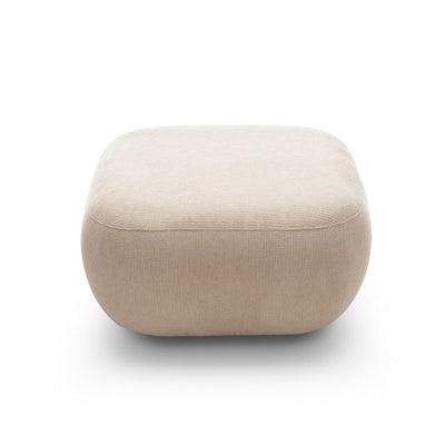 Olemo Relaxation Pouffe 75x39 cm made of PUR Foam, Japandi Style, Aragon Fabric – front view