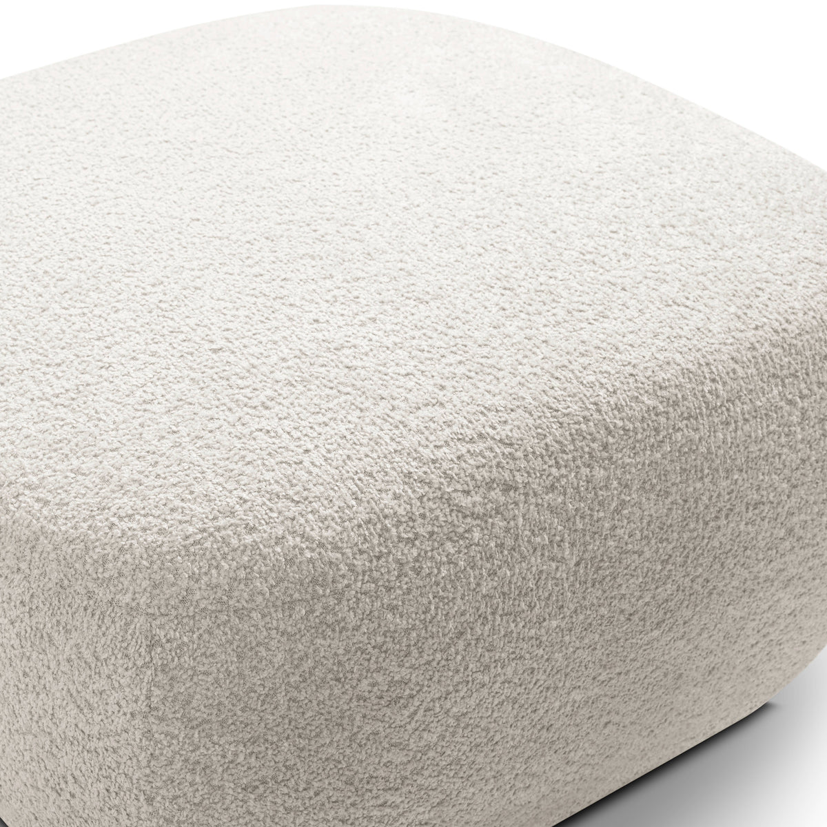 Olemo Pouffe in Organic Modern Style 75×39 cm, Abriamo Fabric – close-up of details and texture
