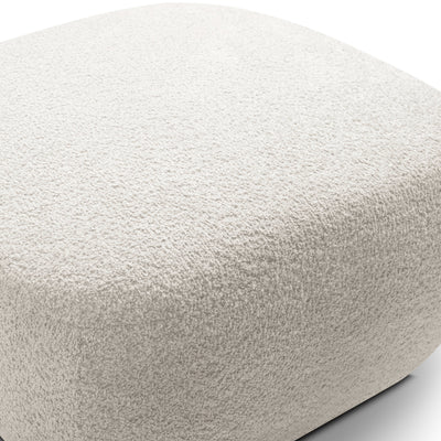 Olemo Pouffe in Organic Modern Style 75×39 cm, Abriamo Fabric – close-up of details and texture