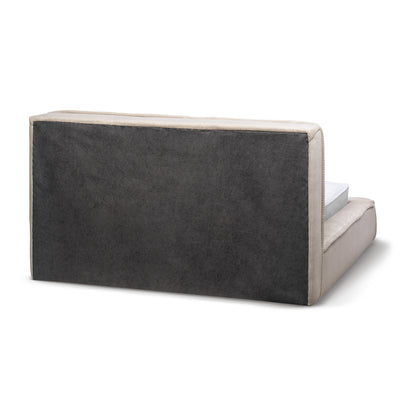 Gryby Upholstered Ottoman Bed with Storage, Classic Style – side view