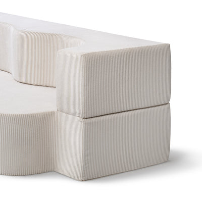Kamelia Freestanding Foam Sofa Bed 200 cm, Japandi Style – close-up of details and texture