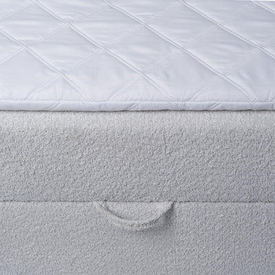 Laky Continental Divan Bed with Topper and Storage, Modern Style – close-up of details and texture