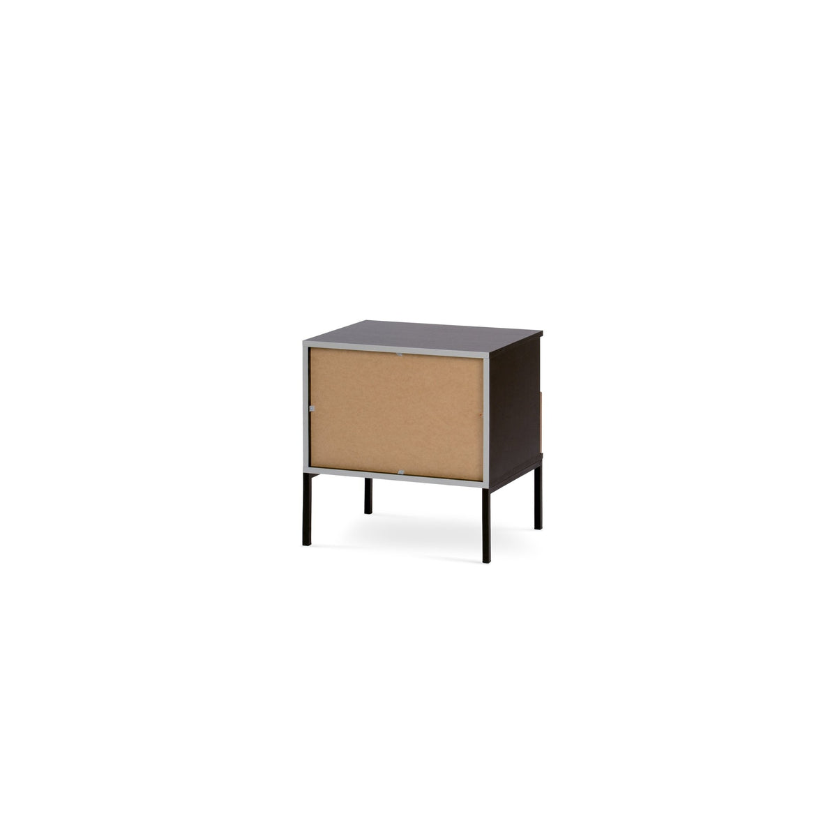 Lampy Bedside Table with Slatted Front 54x56 cm – back view