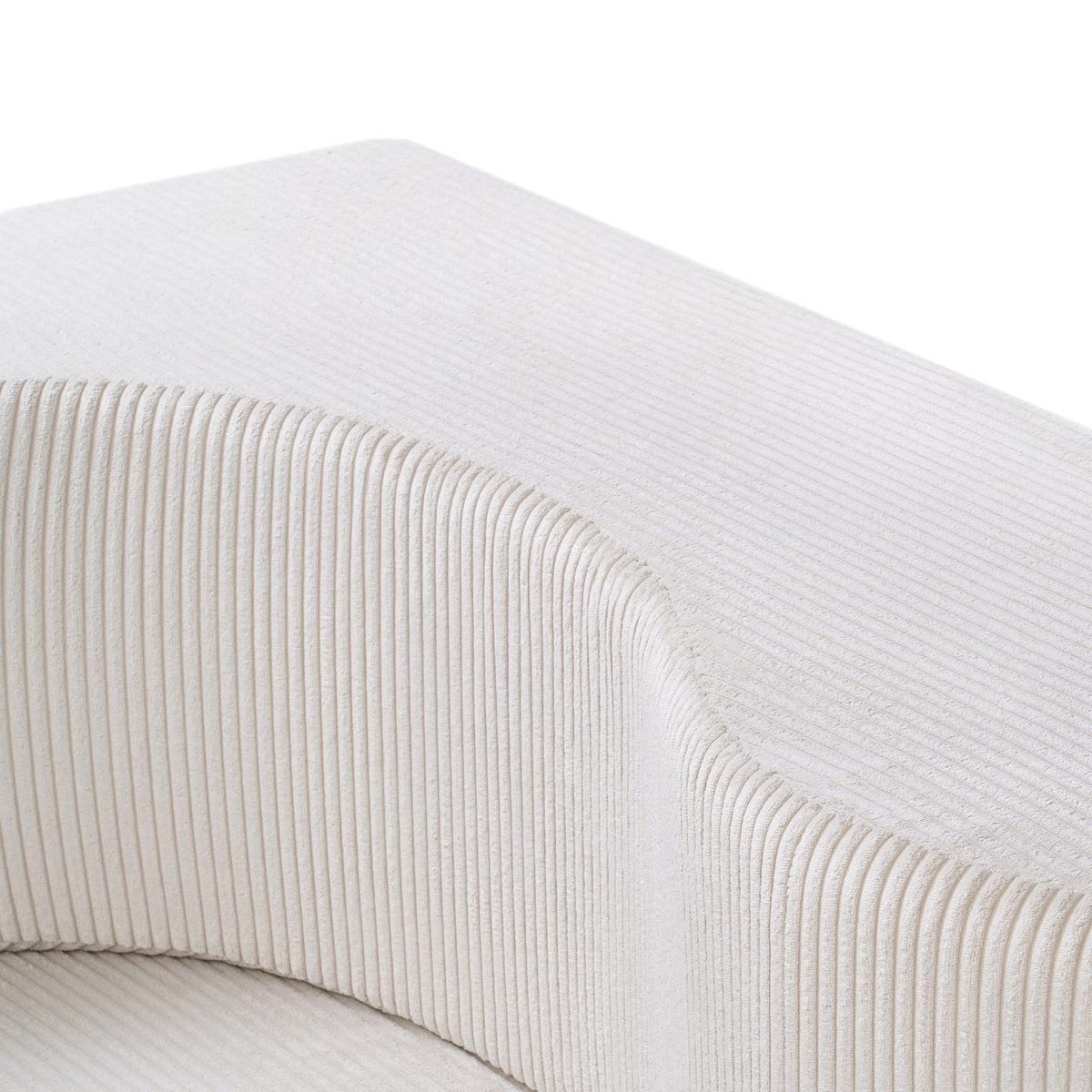 Kamelia Freestanding Foam Sofa Bed 200 cm, Japandi Style – close-up of details and texture