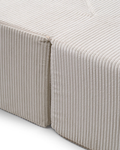 Lunaria Modular Foam Sofa Bed 200 cm, Japandi Style – close-up of details and texture