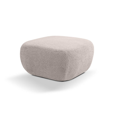 Olemo Pouffe in Organic Modern Style 75×39 cm, Abriamo Fabric – Quartz Ash (ABRIAMO 02)