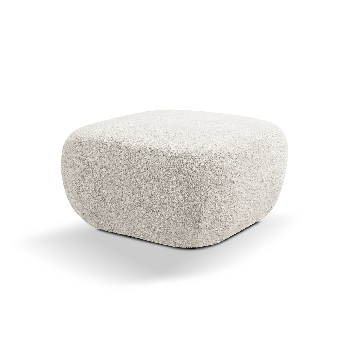 Olemo Pouffe in Organic Modern Style 75×39 cm, Abriamo Fabric – Sandy Dune (ABRIAMO 03)