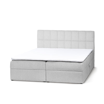 Bazy Continental Divan Bed with Storage, Glamour Style – Pearl Ash (ABRIAMO 05), 200