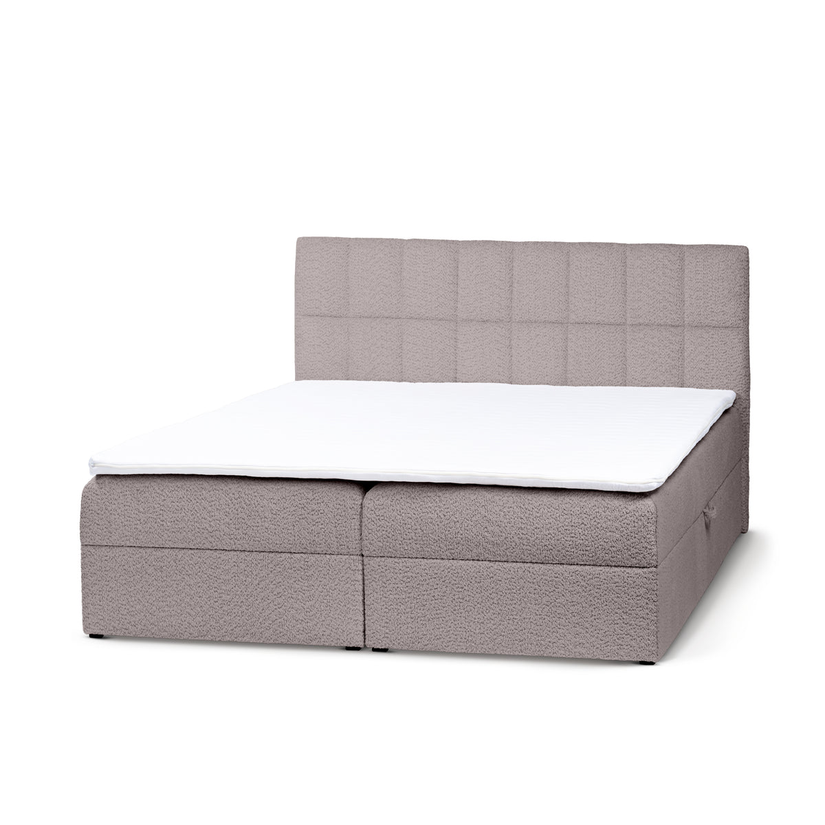 Bazy Continental Divan Bed with Storage, Glamour Style – Clay Beige (ABRIAMO 11), 200