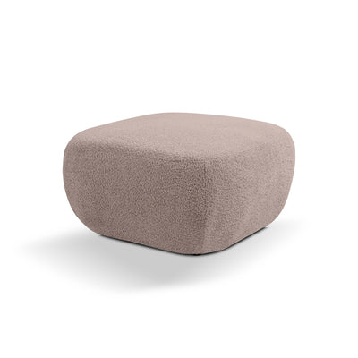 Olemo Pouffe in Organic Modern Style 75×39 cm, Abriamo Fabric – Clay Beige (ABRIAMO 11)