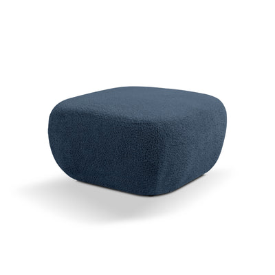 Olemo Pouffe in Organic Modern Style 75×39 cm, Abriamo Fabric – Cobalt Shadow (ABRIAMO 14)
