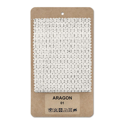 Échantillon de tissu ARAGON Blanc porcelaine (ARAGON 01)