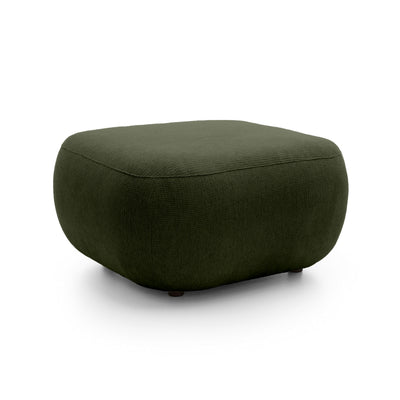 Olemo Relaxation Pouffe 75x39 cm made of PUR Foam, Japandi Style, Aragon Fabric – Yew Green (ARAGON 39)